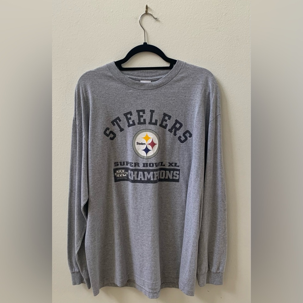 Steelers Gray Long Sleeve Shirt